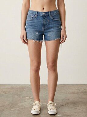 Gap Factory Denim Mid Rise Distressed Cut Off Shorts Size 28